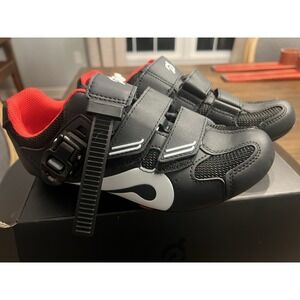 Peloton Black and Red Athletic Shoes